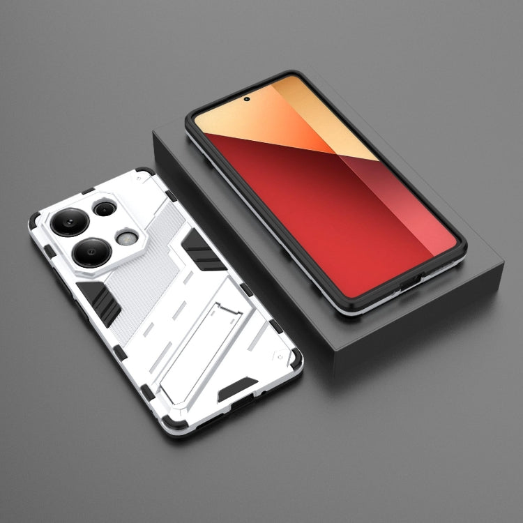 For Xiaomi Redmi Note 13 Pro 4G Global Punk Armor 2 in 1 PC + TPU Phone Case with Holder(White) - Xiaomi Cases by PMC TechLife | Online Shopping South Africa | PMC TechLife | Buy Now Pay Later Mobicred
