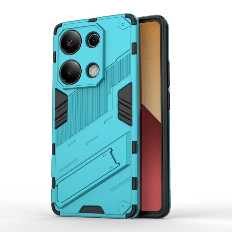 For Xiaomi Redmi Note 13 Pro 4G Global Punk Armor 2 in 1 PC + TPU Phone Case with Holder(Blue) - Note 13 Pro Cases by PMC TechLife | Online Shopping South Africa | PMC TechLife | Buy Now Pay Later Mobicred