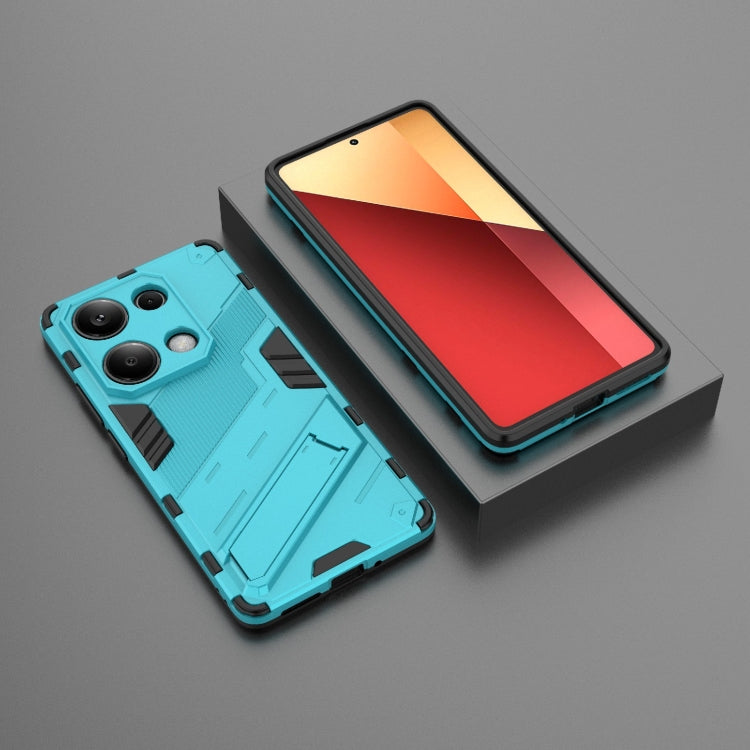 For Xiaomi Redmi Note 13 Pro 4G Global Punk Armor 2 in 1 PC + TPU Phone Case with Holder(Blue) - Note 13 Pro Cases by PMC TechLife | Online Shopping South Africa | PMC TechLife | Buy Now Pay Later Mobicred