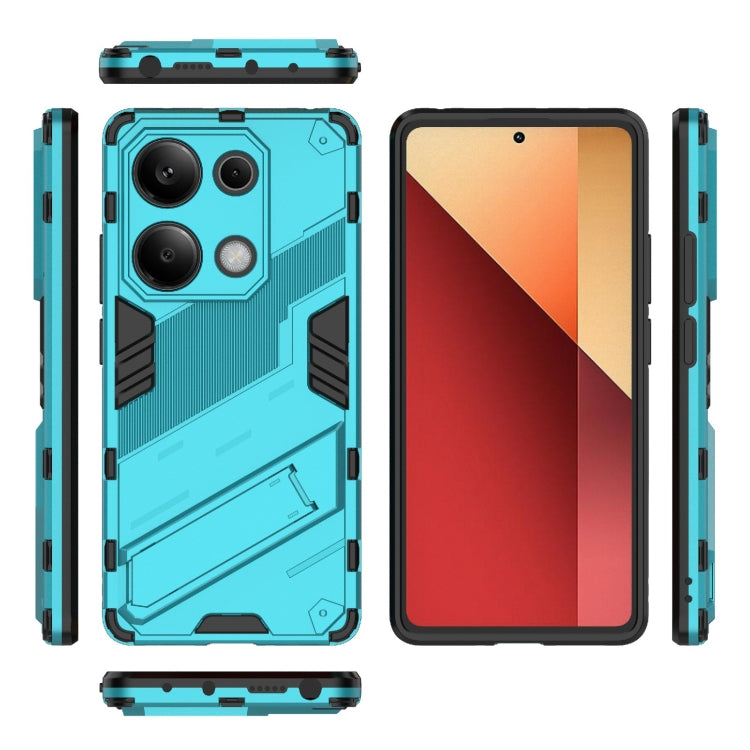 For Xiaomi Redmi Note 13 Pro 4G Global Punk Armor 2 in 1 PC + TPU Phone Case with Holder(Blue) - Note 13 Pro Cases by PMC TechLife | Online Shopping South Africa | PMC TechLife | Buy Now Pay Later Mobicred