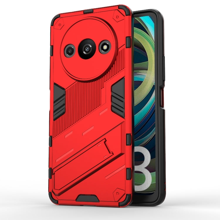 For Xiaomi Redmi A3 4G Global Punk Armor 2 in 1 PC + TPU Phone Case with Holder(Red) - Xiaomi Cases by PMC TechLife | Online Shopping South Africa | PMC TechLife | Buy Now Pay Later Mobicred