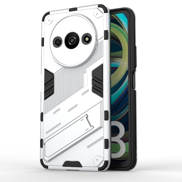 For Xiaomi Redmi A3 4G Global Punk Armor 2 in 1 PC + TPU Phone Case with Holder(White) - Xiaomi Cases by PMC TechLife | Online Shopping South Africa | PMC TechLife | Buy Now Pay Later Mobicred