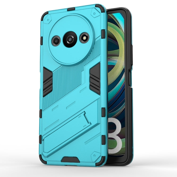 For Xiaomi Redmi A3 4G Global Punk Armor 2 in 1 PC + TPU Phone Case with Holder(Blue) - Xiaomi Cases by PMC TechLife | Online Shopping South Africa | PMC TechLife | Buy Now Pay Later Mobicred