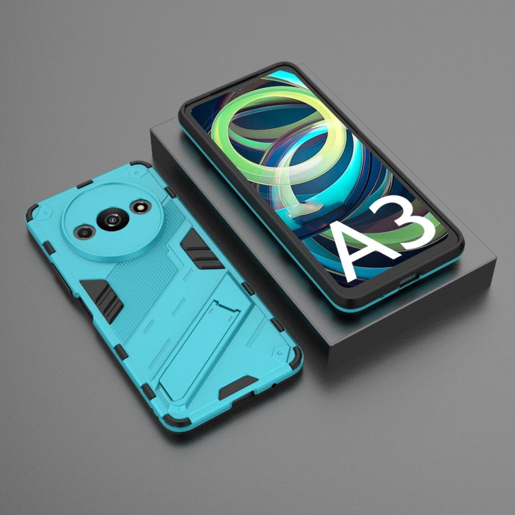 For Xiaomi Redmi A3 4G Global Punk Armor 2 in 1 PC + TPU Phone Case with Holder(Blue) - Xiaomi Cases by PMC TechLife | Online Shopping South Africa | PMC TechLife | Buy Now Pay Later Mobicred