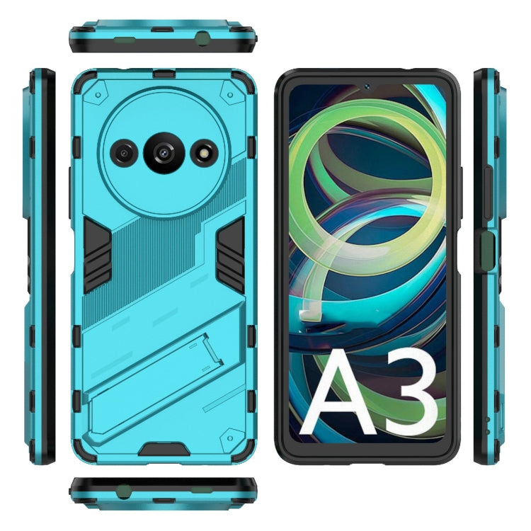 For Xiaomi Redmi A3 4G Global Punk Armor 2 in 1 PC + TPU Phone Case with Holder(Blue) - Xiaomi Cases by PMC TechLife | Online Shopping South Africa | PMC TechLife | Buy Now Pay Later Mobicred
