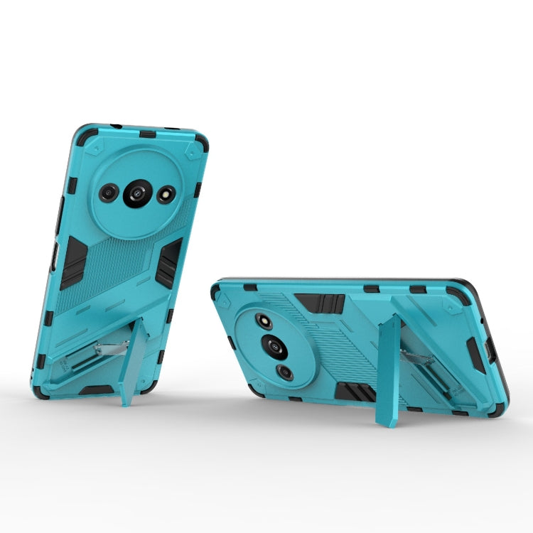 For Xiaomi Redmi A3 4G Global Punk Armor 2 in 1 PC + TPU Phone Case with Holder(Blue) - Xiaomi Cases by PMC TechLife | Online Shopping South Africa | PMC TechLife | Buy Now Pay Later Mobicred