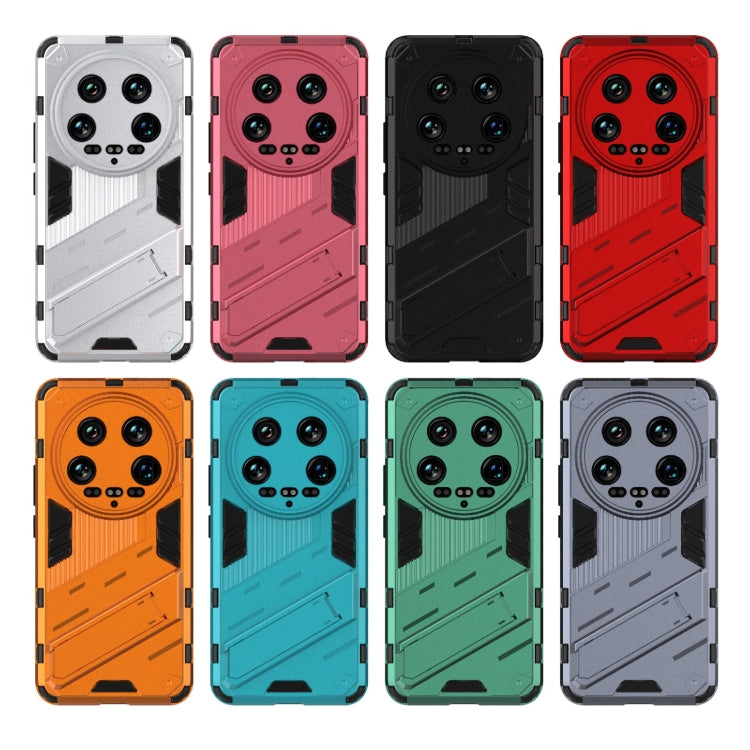 For Xiaomi 14 Ultra 5G Punk Armor 2 in 1 PC + TPU Phone Case with Holder(Green) - 14 Ultra Cases by PMC TechLife | Online Shopping South Africa | PMC TechLife
