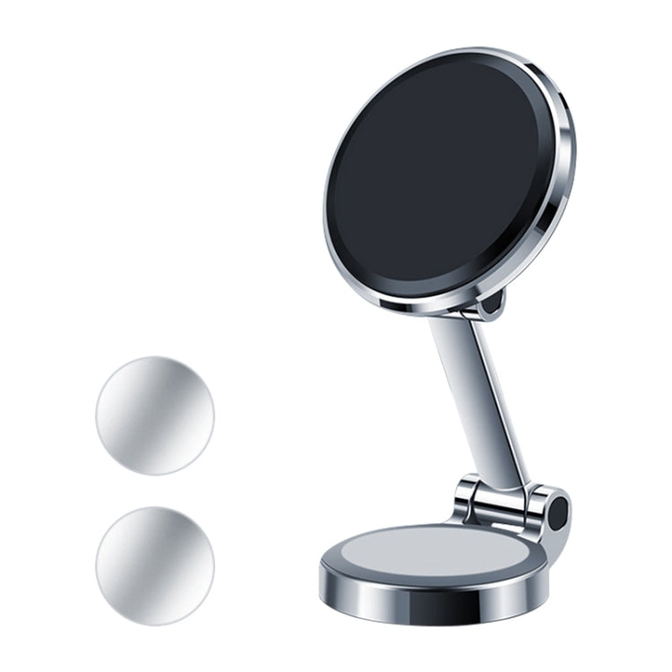 ZF016 Magnetic Alloy Foldable Car Dashboard Phone Holder(Silver) - Car Holders by PMC TechLife | Online Shopping South Africa | PMC TechLife | Buy Now Pay Later Mobicred