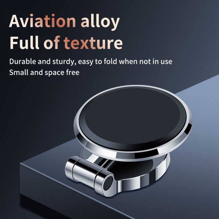 ZF016 Magnetic Alloy Foldable Car Dashboard Phone Holder(Silver) - Car Holders by PMC TechLife | Online Shopping South Africa | PMC TechLife | Buy Now Pay Later Mobicred