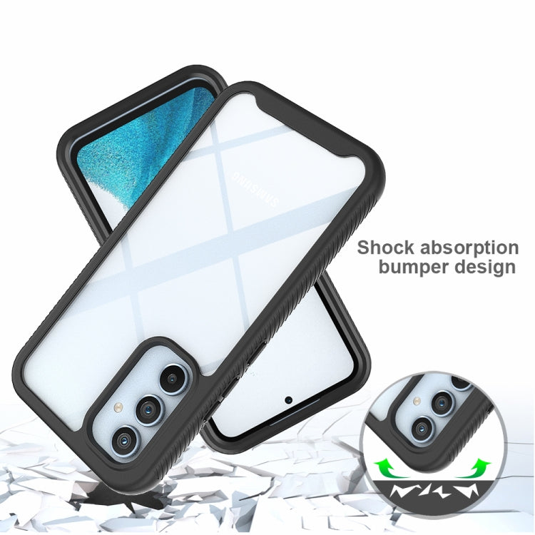 For Samsung Galaxy A54 5G Two-layer Integrated Transparent TPU + PC + PET Protective Phone Case(Black) - Galaxy Phone Cases by PMC TechLife | Online Shopping South Africa | PMC TechLife