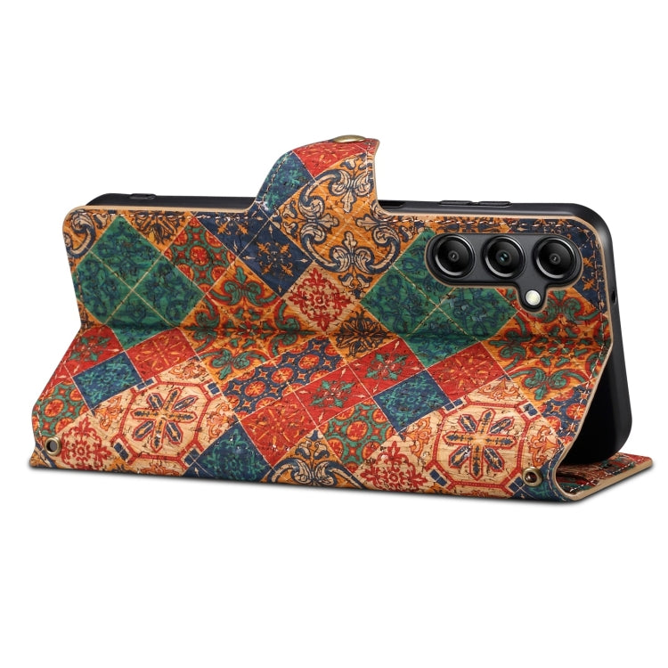 For Samsung Galaxy S24 5G Denior Flower Language Series Cork Fabric Oil Edge Leather Phone Case(Winter) - free shipping - PMC Jewellery - Order now!