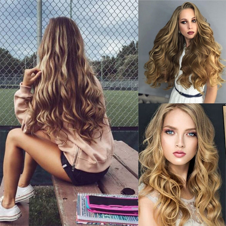 50cm 16 Card Long Curly Hair Wig Seamless Hair Extension Piece(2.1BH613#) - free shipping - PMC TechLife - Order now!