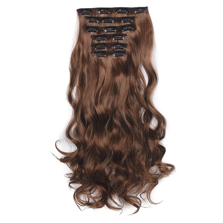 50cm 16 Card Long Curly Hair Wig Seamless Hair Extension Piece(9.6#) - free shipping - PMC TechLife - Order now!