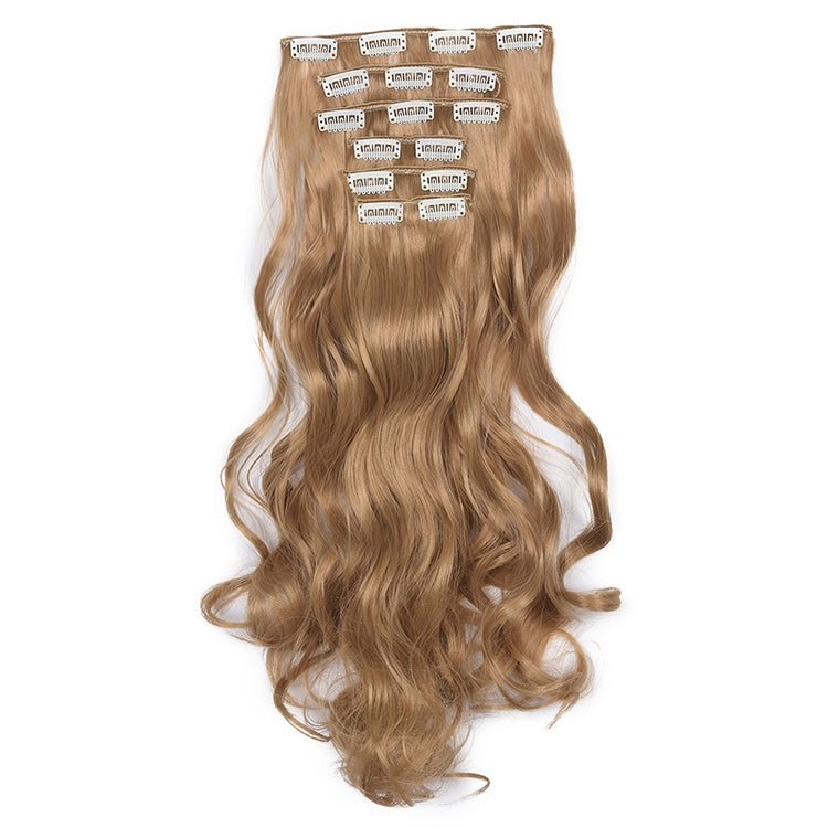 50cm 16 Card Long Curly Hair Wig Seamless Hair Extension Piece(14.24M27#) - free shipping - PMC TechLife - Order now!
