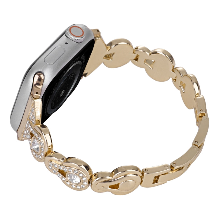 For Apple Watch Series 4 44mm Gourd Diamond Metal Watch Band(Gold) - free shipping - PMC TechLife - Order now!