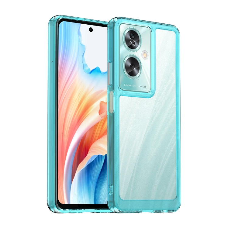For OPPO A79 5G Colorful Series Acrylic Hybrid TPU Phone Case(Transparent Blue) - OPPO Cases by PMC TechLife | Online Shopping South Africa | PMC TechLife