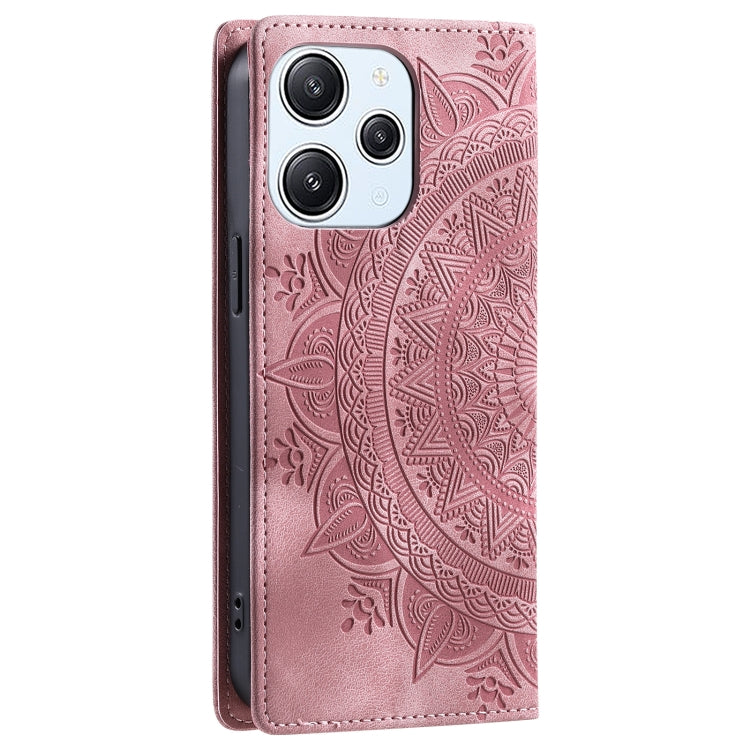 For Xiaomi Redmi 12 4G/5G / Note 12R Totem Embossed Magnetic Leather Phone Case(Rose Gold) - free shipping - PMC TechLife - Order now!