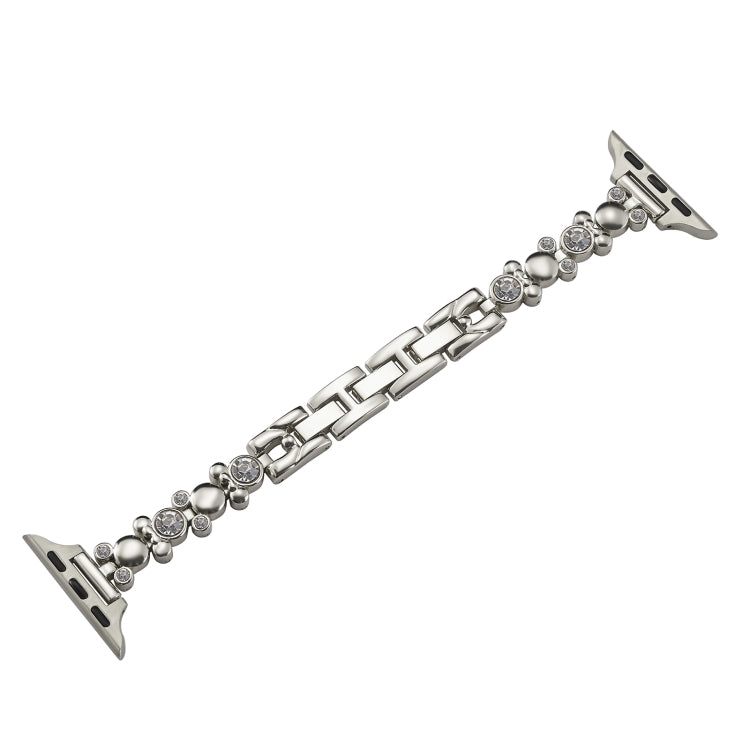 For Apple Watch Series 2 38mm Metal Diamond Bear Chain Watch Band(Starlight) - free shipping - PMc TechLife - Order now!