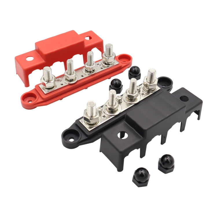 CP-4018 M10+M8 Power Distribution Block Terminal Studs Set with Terminals(Black + Red) - Booster Cable & Clip by PMC TechLife | Online Shopping South Africa | PMC TechLife | Buy Now Pay Later Mobicred