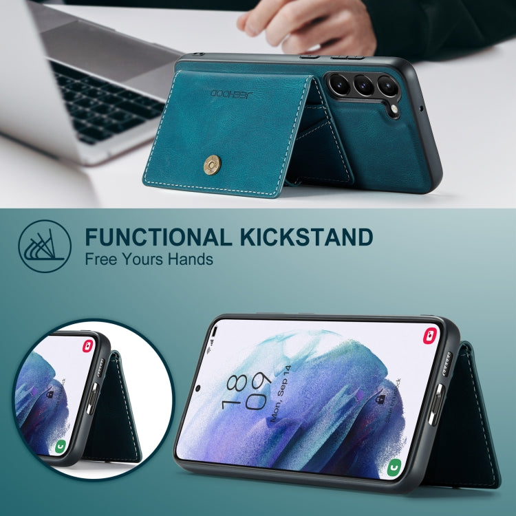 For Samsung Galaxy S24 5G JEEHOOD J01 Retro Magnetic Detachable Wallet Phone Case(Blue) - free shipping - PMC Jewellery - Order now!