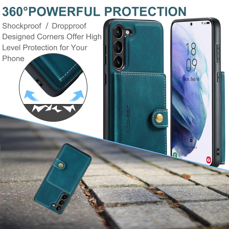 For Samsung Galaxy S24 5G JEEHOOD J01 Retro Magnetic Detachable Wallet Phone Case(Blue) - free shipping - PMC Jewellery - Order now!