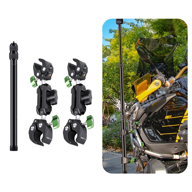 RUIGPRO Crab Clamp Action Camera Bracket Dual-Head Crab 3-Stage Selfie Stick - Holder by RUIGPRO | Online Shopping South Africa | PMC TechLife | Buy Now Pay Later Mobicred