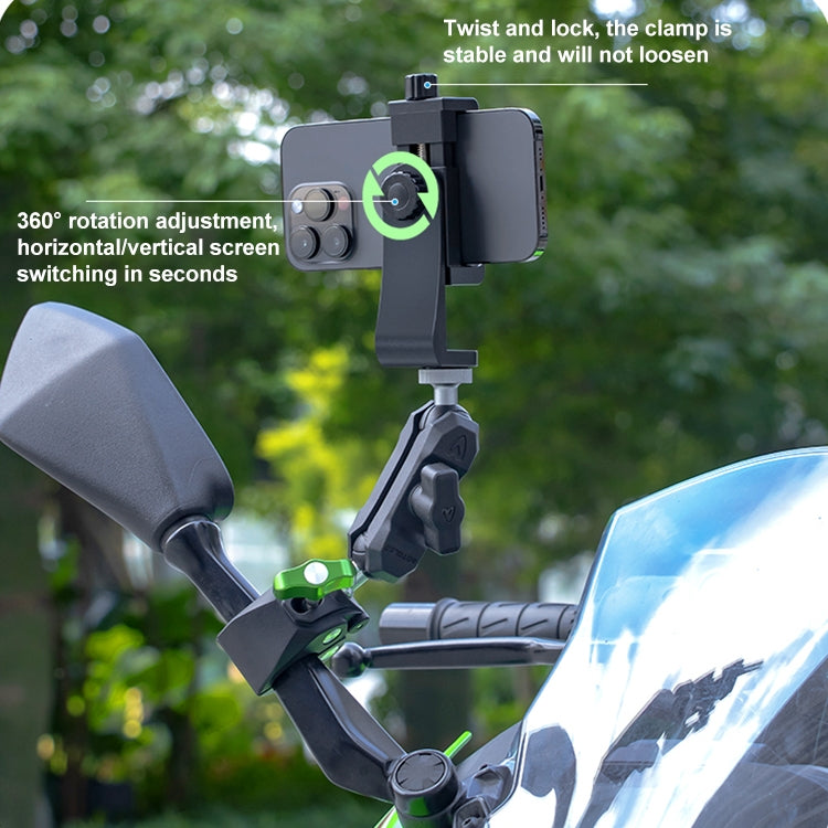 RUIGPRO Crab Clamp Action Camera Bracket Dual-Head Crab 3-Stage Selfie Stick - Holder by RUIGPRO | Online Shopping South Africa | PMC TechLife | Buy Now Pay Later Mobicred