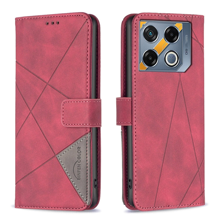 For Infinix GT 20 Pro 5G Magnetic Buckle Rhombus Texture Leather Phone Case(Red) - Infinix Cases by PMC TechLife | Online Shopping South Africa | PMC TechLife | Buy Now Pay Later Mobicred
