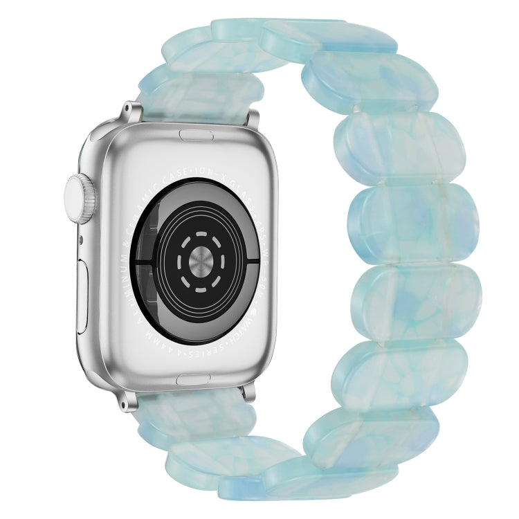 For Apple Watch Series 7 45mm Stretch Rope Resin Watch Band(Ice Green) - Watch Bands by PMC TechLife | Online Shopping South Africa | PMC TechLife