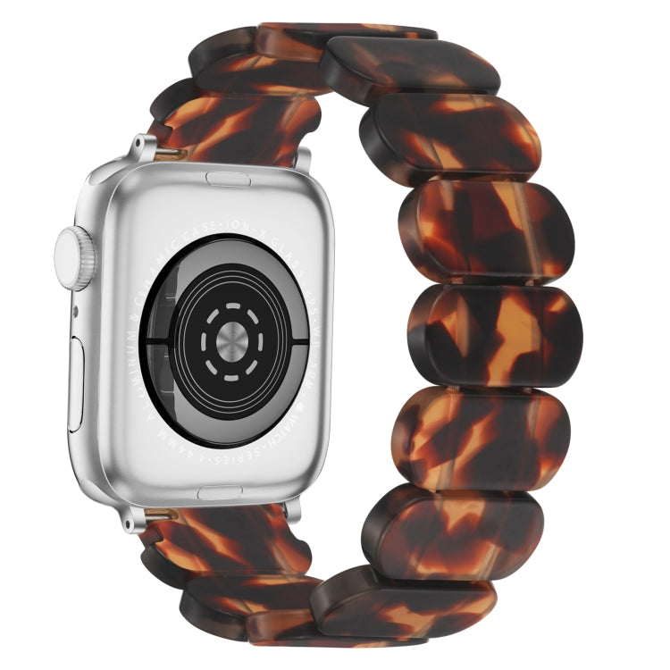 For Apple Watch Series 6 44mm Stretch Rope Resin Watch Band(Tortoiseshell) - Watch Bands by PMC TechLife | Online Shopping South Africa | PMC TechLife