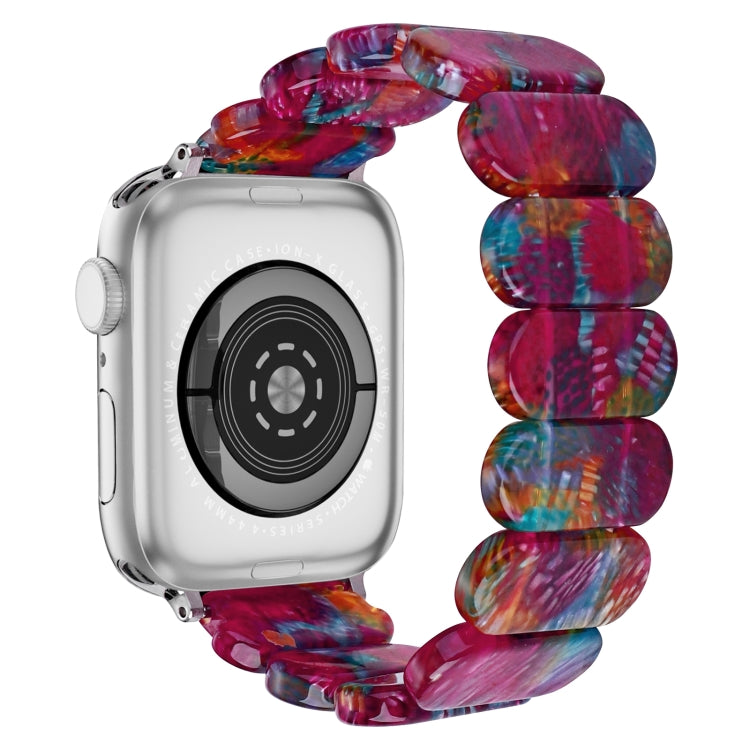For Apple Watch Series 5 40mm Stretch Rope Resin Watch Band(Pearlescent Rainbow) - Watch Bands by PMC TechLife | Online Shopping South Africa | PMC TechLife