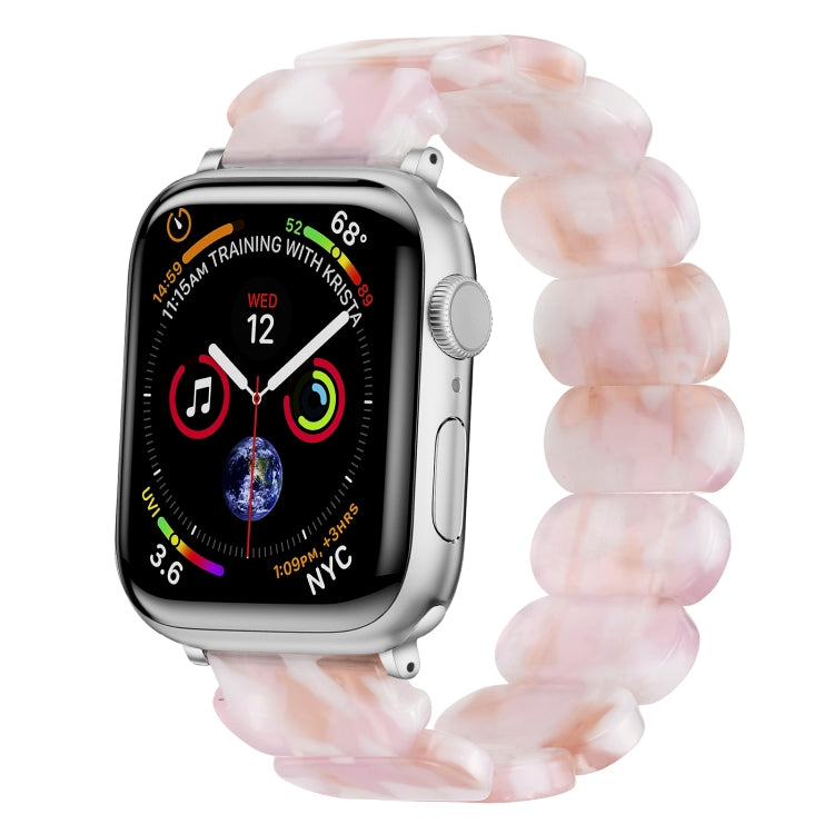 For Apple Watch Series 4 40mm Stretch Rope Resin Watch Band(Pink) - Watch Bands by PMC TechLife | Online Shopping South Africa | PMC TechLife | Buy Now Pay Later Mobicred