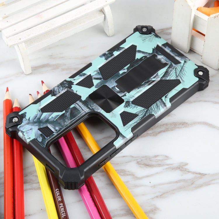 For Samsung Galaxy S24 Ultra 5G Camouflage Armor Kickstand TPU + PC Magnetic Phone Case(Mint Green) - Galaxy S24 Ultra 5G Cases by PMC TechLife | Online Shopping South Africa | PMC TechLife