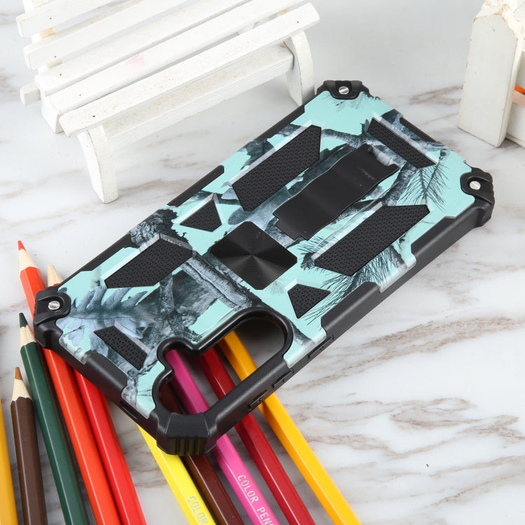 For Samsung Galaxy S24+ 5G Camouflage Armor Kickstand TPU + PC Magnetic Phone Case(Mint Green) - Galaxy S24+ 5G Cases by PMC TechLife | Online Shopping South Africa | PMC TechLife