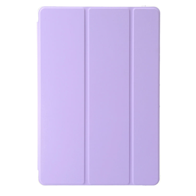 For Huawei Matepad 11 Pro 2024 Clear Acrylic 3-Fold Leather Tablet Case(Purple) - Huawei by PMC Jewellery | Online Shopping South Africa | PMC Jewellery | Buy Now Pay Later Mobicred