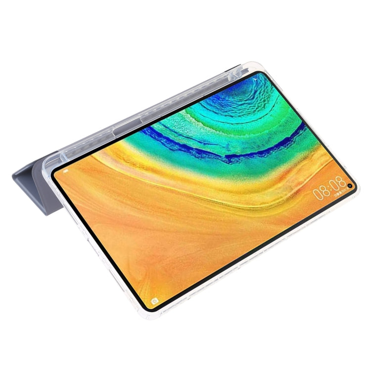 For Huawei MatePad Pro 13.2 2023 Clear Acrylic 3-Fold Leather Tablet Case(Lavender Purple) - Huawei by PMC TechLife | Online Shopping South Africa | PMC TechLife | Buy Now Pay Later Mobicred