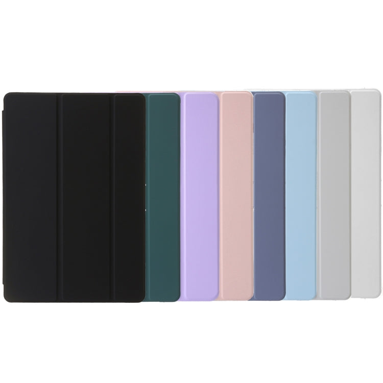 For Huawei MatePad Pro 13.2 2023 Clear Acrylic 3-Fold Leather Tablet Case(Black) - Huawei by PMC TechLife | Online Shopping South Africa | PMC TechLife | Buy Now Pay Later Mobicred