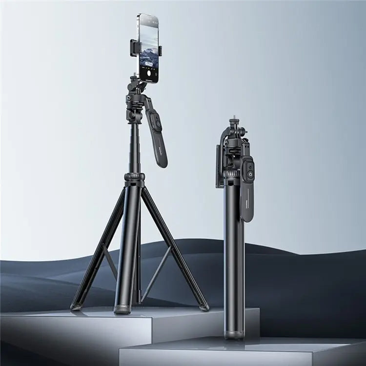 YESIDO SF17 Multifunctional Retractable Metal Tripod Stand Selfie Stick for Cell Phones Camera(Black) - free shipping - PMC Jewellery - Order now!