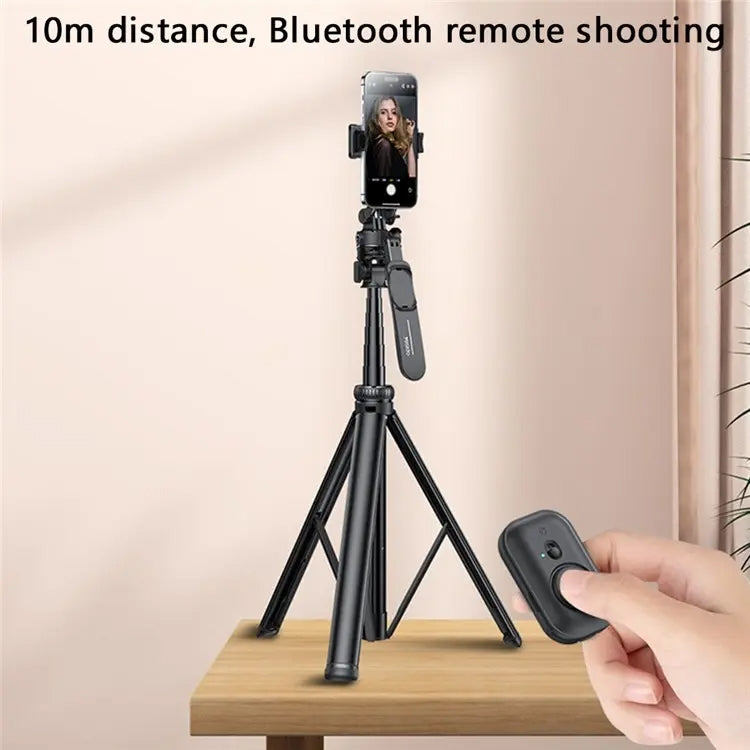 YESIDO SF17 Multifunctional Retractable Metal Tripod Stand Selfie Stick for Cell Phones Camera(Black) - free shipping - PMC Jewellery - Order now!