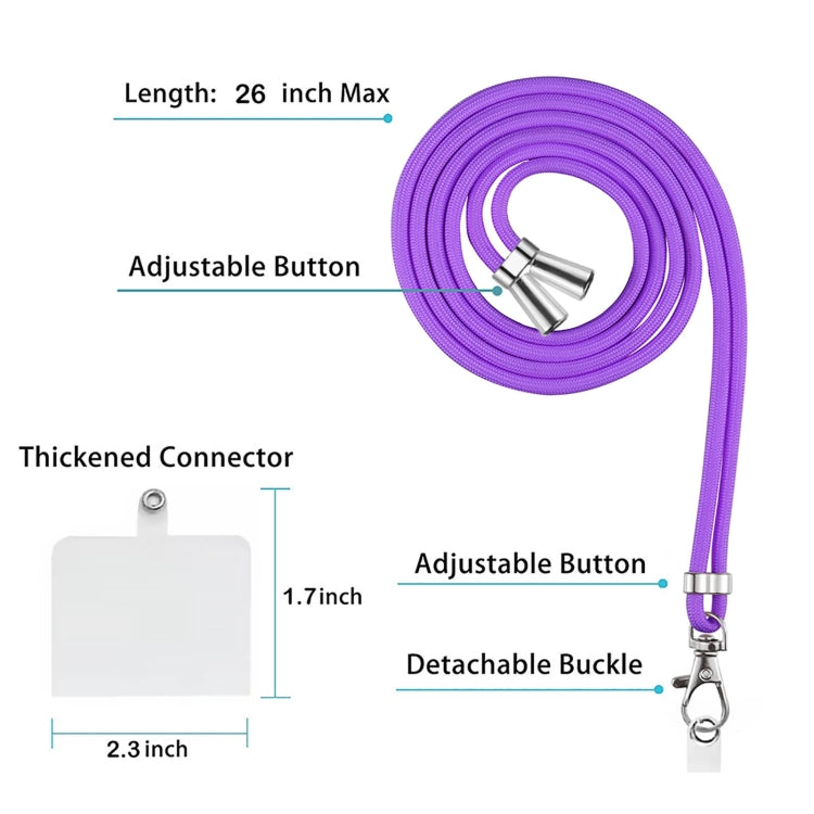 For Samsung Galaxy S25 Ultra 5G Electroplating Pattern IMD TPU Shockproof Case with Neck Lanyard(Purple Flower) - free shipping - PMC Jewellery - Order now!
