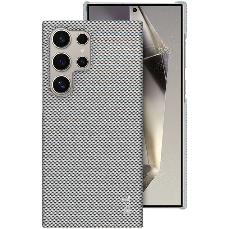 For Samsung Galaxy S24 Ultra 5G imak Ruiyi Series Cloth Texture PU + PC Phone Case(Light Grey) - free shipping - PMC Jewellery - Order now!