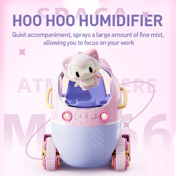 MJ066 220ML Portable Desktop Cute Cartoon Tank Car Air Humidifier with LED Lights, Model:Rechargeable(Pink) - free shipping - PMC TechLife - Order now!