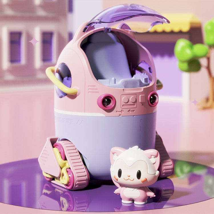 MJ066 220ML Portable Desktop Cute Cartoon Tank Car Air Humidifier with LED Lights, Model:Rechargeable(Pink) - free shipping - PMC TechLife - Order now!