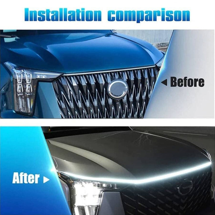 Car Startup Scan Through Hood LED Daytime Running Atmosphere Light, Length:1.8m(White Light) - Running Lights by PMC TechLife | Online Shopping South Africa | PMC TechLife | Buy Now Pay Later Mobicred