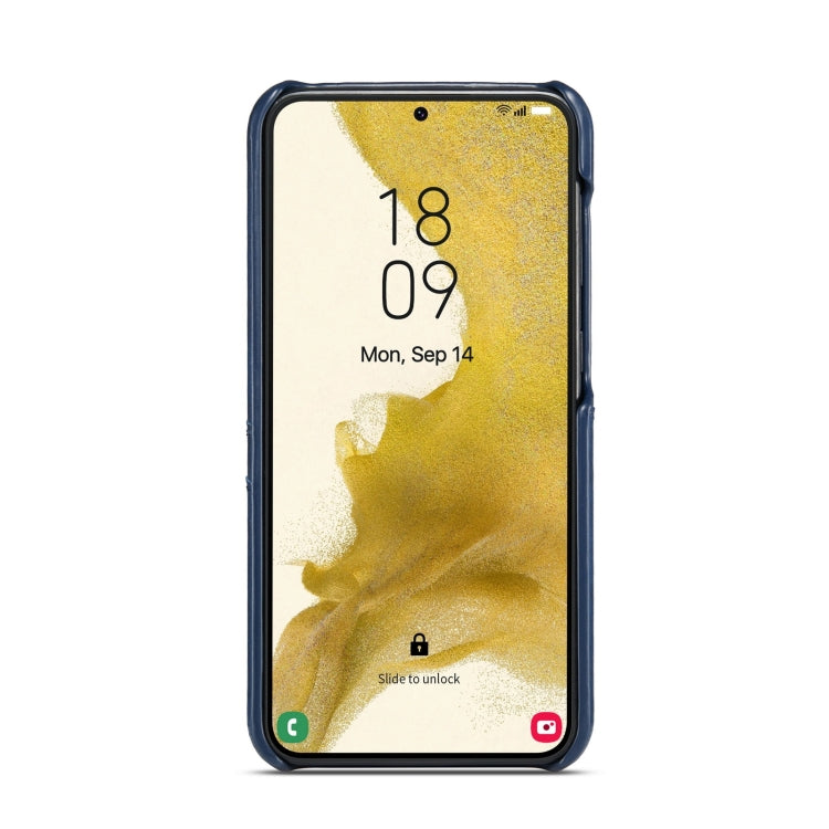 For Samsung Galaxy S24 5G Fierre Shann Oil Wax Texture Leather Phone Case with Card Slots(Blue) - free shipping - PMC Jewellery - Order now!