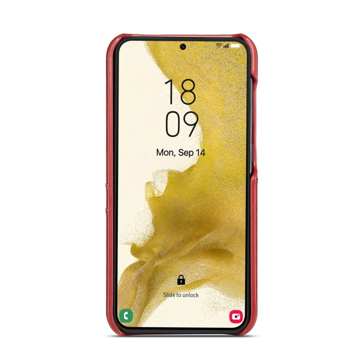 For Samsung Galaxy S24 5G Fierre Shann Oil Wax Texture Leather Phone Case with Card Slots(Red) - free shipping - PMC Jewellery - Order now!