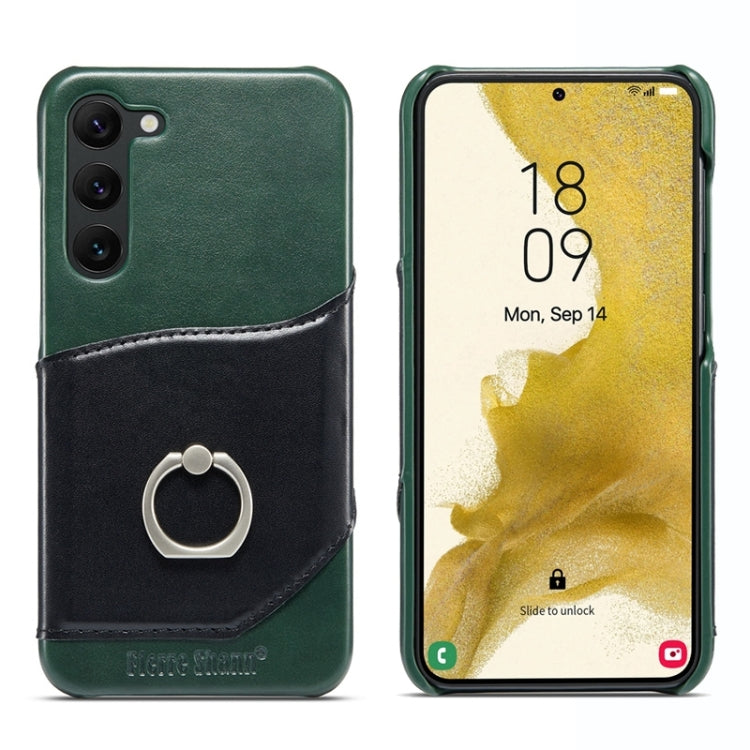 For Samsung Galaxy S24+ 5G Fierre Shann Oil Wax Texture Genuine Leather Back Phone Case(Black) - free shipping - PMC Jewellery - Order now!