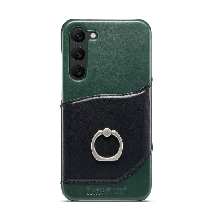For Samsung Galaxy S24 5G Fierre Shann Oil Wax Texture Genuine Leather Back Phone Case(Black) - free shipping - PMC Jewellery - Order now!