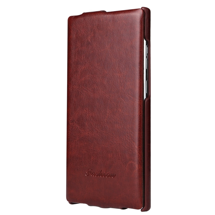 For Samsung Galaxy S24 Ultra 5G Fierre Shann 64 Texture Vertical Flip PU Leather Phone Case(Brown) - Galaxy S24 Ultra 5G Cases by FIERRE SHANN | Online Shopping South Africa | PMC TechLife | Buy Now Pay Later Mobicred