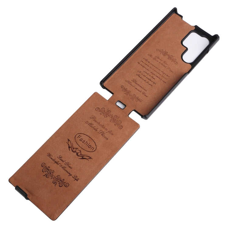 For Samsung Galaxy S24 Ultra 5G Fierre Shann 64 Texture Vertical Flip PU Leather Phone Case(Brown) - Galaxy S24 Ultra 5G Cases by FIERRE SHANN | Online Shopping South Africa | PMC TechLife | Buy Now Pay Later Mobicred